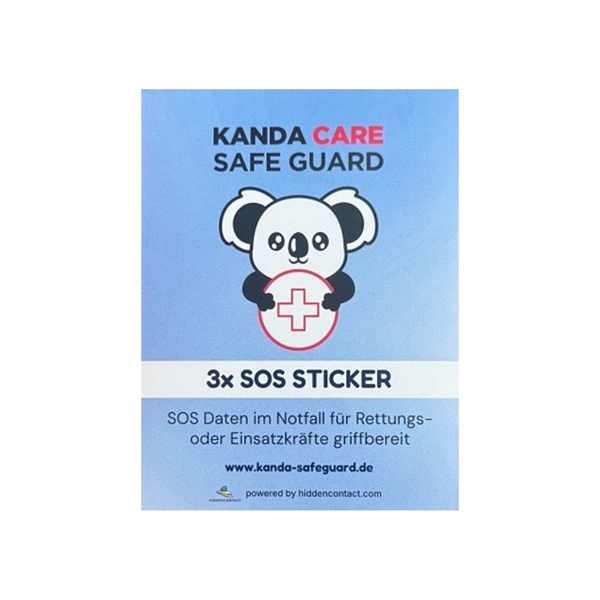 Kanda SafeGuard, Notfall-QR-Sticker-Set (3 St�ck)