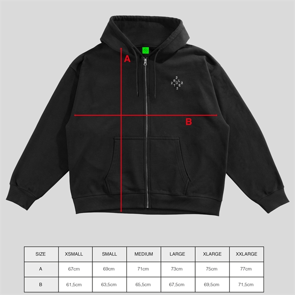 Diamond Logo Zip Hoodie Black
