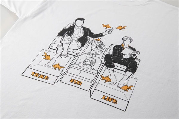 Yung Kafa & K�c�k Efendi - YKKE SERIFE LOGO T-SHIRT WHITE