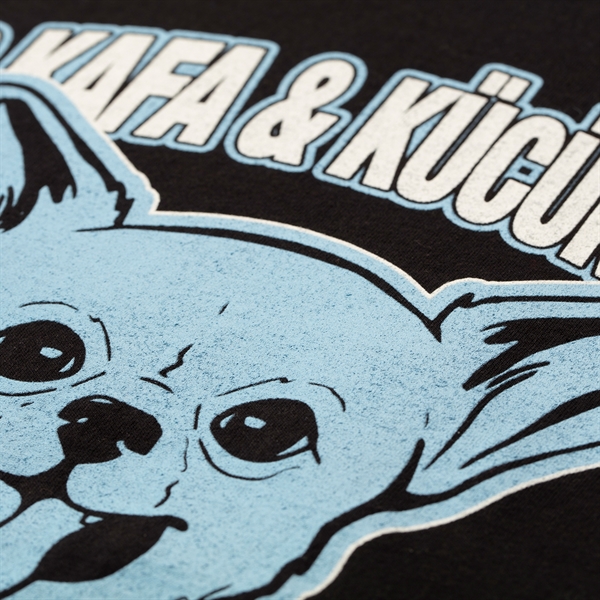 Yung Kafa & K�c�k Efendi - YKKE DOGGO T-SHIRT BLACK/BLUE